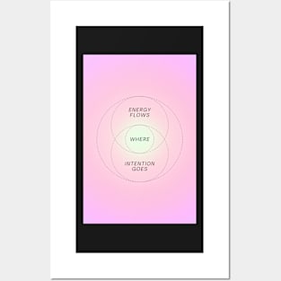 Positive Affirmation Pink Glow Aura Posters and Art